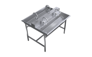 Double wash trough on stand  FURO 406