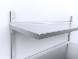 Shelf with welded corners